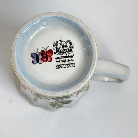 Ma Maison by TableTops Unlimited Coffee Mug Hand Painted Dario Farrucci 5.5" - Picture 6 of 9